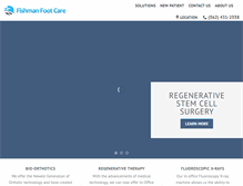 Tablet Screenshot of fishmanfootcare.com